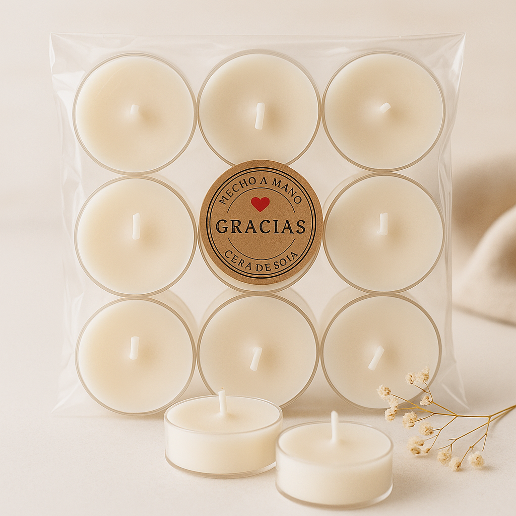 Pack de velas de soja naturales